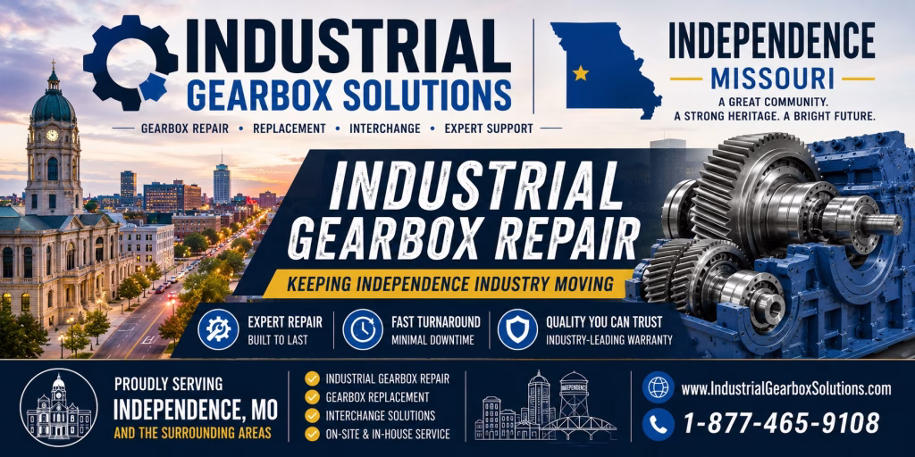 Industrial Gearbox Repair in Independence Missouri by Industrial Gearbox Solutions
